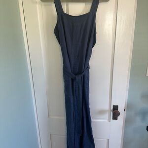 Everlane Blue Linen Jumpsuit
